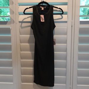 Forever 21 shiny black tank dress